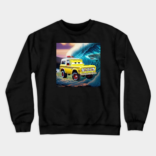 Surf Bronco Crewneck Sweatshirt by CreativePhil